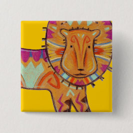 Stammes- Löwe Button