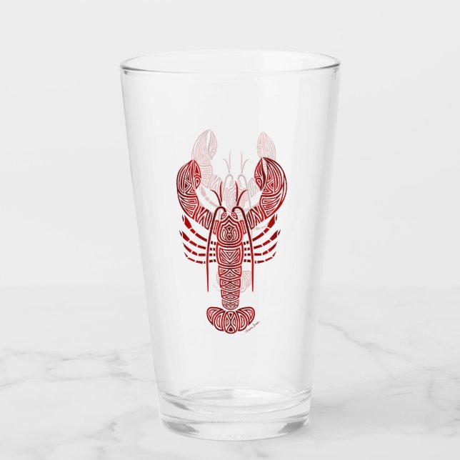 Stammes- Maine-Hummer Glas (Vorderseite)