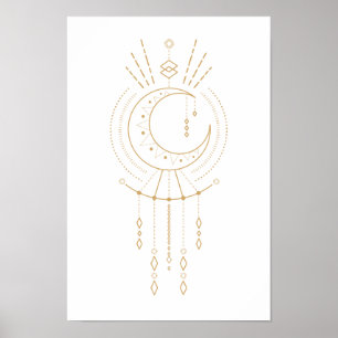 Stammes- Mandala-moderne Poster