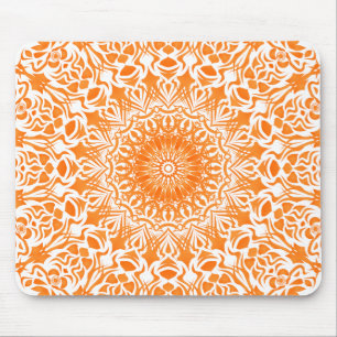 Stammes-Mandala Orange Mousepad