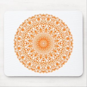 Stammes-Mandala Orange Mousepad