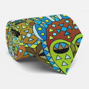 Stammes- Maskenvorlage lichtdurchlässig mit Gold Krawatte