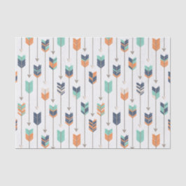 Stammes- Pfeil-blaues orange Grün Seidenpapier