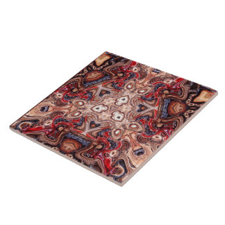 Stammes- psychedelische ErdKeramik-Fliese Fliese