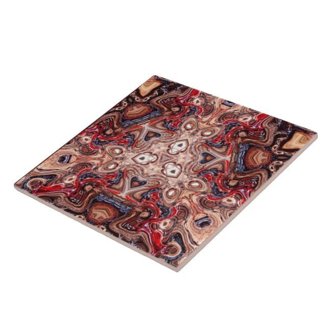 Stammes- psychedelische ErdKeramik-Fliese Fliese (Seite)