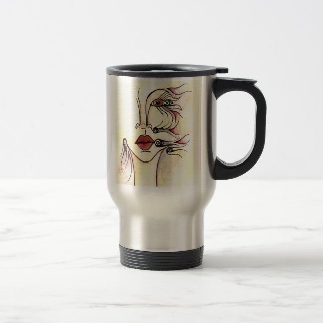 Stammes- Roboter-Reise-Tasse Reisebecher (Rechts)