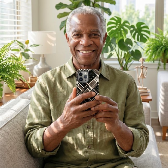 Stammes-Ruhestandsgeschenke für afroamerikanischen Case-Mate iPhone Hülle (Tribal Retirement Gifts for African American Dad Case-Mate iPhone Case)