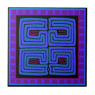 Stammes-Schamanen-Labyrinth Fliese