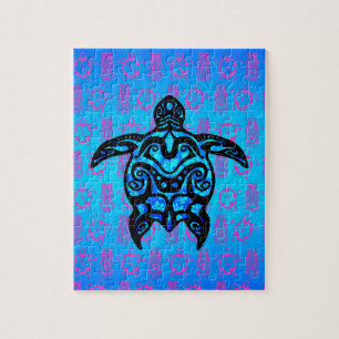 Stammes- Schildkröte-Hibiskus Puzzle