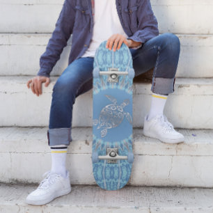 Stammes-Schildkröten-Mandala Küste Skateboard
