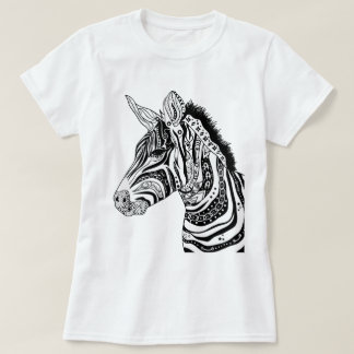Stammes- Schwarzweiss des Zebra T-Shirt