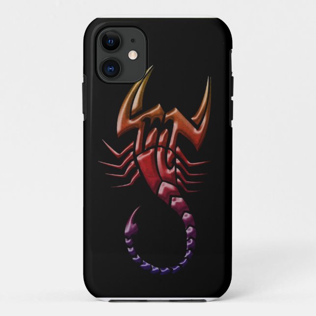 Stammes- Skorpion iphone Abdeckungsentwurf Case-Mate iPhone Hülle (Rückseite)