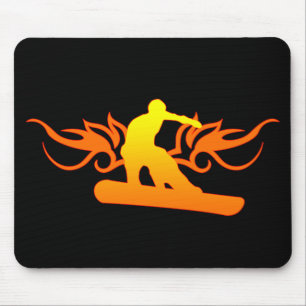 Stammes- Snowboarding. Mousepad