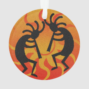 Stammes- Sun, der Kokopelli Südwestweihnachten Ornament