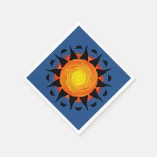 Stammes- Sun im Blau Serviette