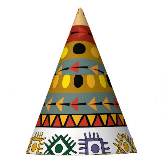 Stammes Tapete, künstlerisches ethnisches Design. Partyhütchen