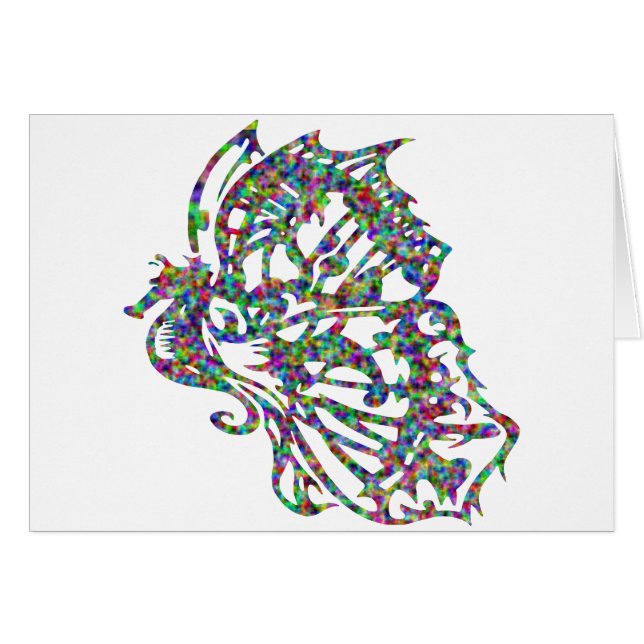 Stammes- Tätowierungs-Schmetterlings-Seepferd (Vorderseite (Horizontal))