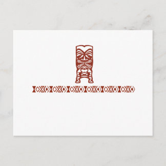 Stammes- Tiki Postkarte