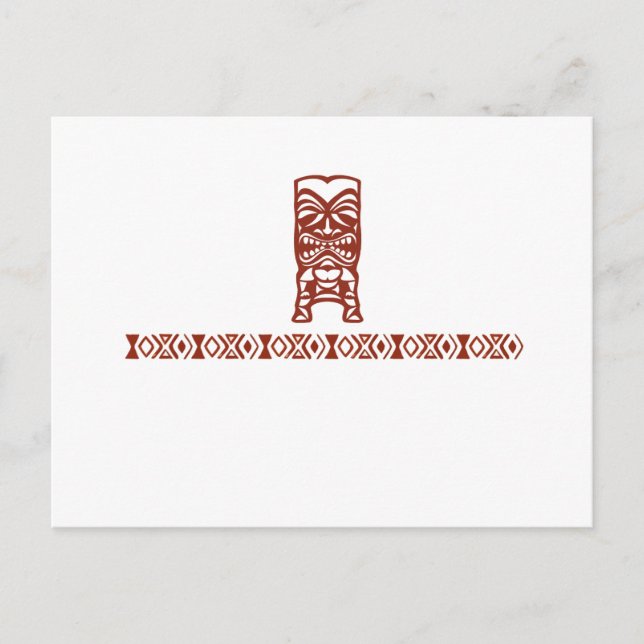 Stammes- Tiki Postkarte (Vorderseite)