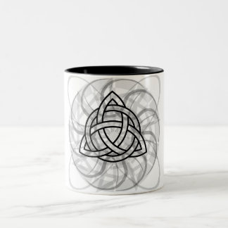 Stammes- Triquetra Tätowierung Zweifarbige Tasse