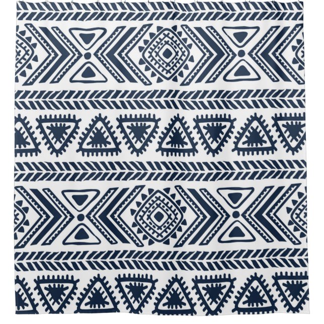 Stammes Vintag ethnisch nahtlos  Duschvorhang (Vorderseite)