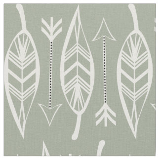 Stammes- Weiß Stoff