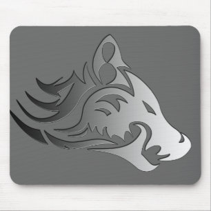 Stammes- Wolf Mousepad