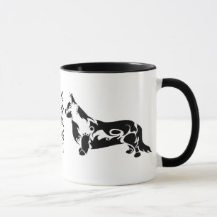 Stammes- Wolljacken-Walisercorgi-Kunst Tasse