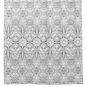 Stammes- Zendoodle Entwurf Duschvorhang