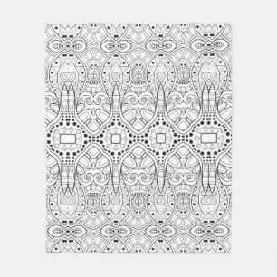 Stammes- Zendoodle Entwurf Fleecedecke