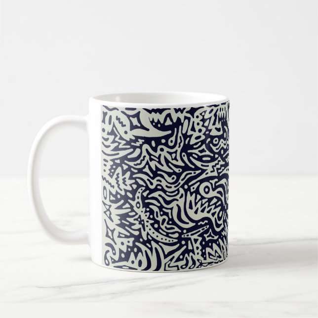 Stammesähnliche Doodle-Tasse Kaffeetasse (Links)