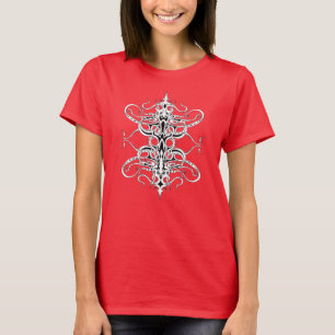 Stammesdesign in Schwarz und Weiß T-Shirt