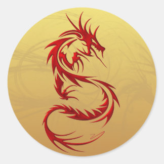 Stammesdrache Runder Aufkleber