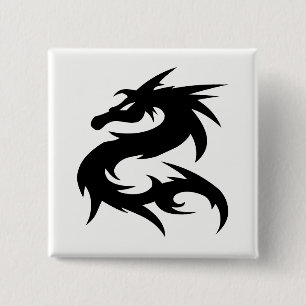 Stammesdrache-Silhouette Button