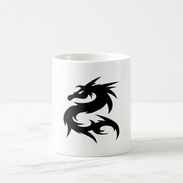 Stammesdrache-Silhouette Tasse (Mittel)