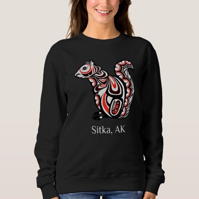 Stammeseichrel Sitka Alaska Indianerin Haida Sweatshirt (Vorderseite)