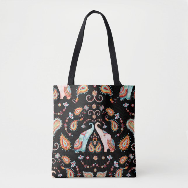 Stammeselementar: Watercolor Paisley Muster. (Vorderseite)