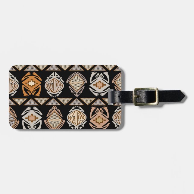 Stammesfrösche Gepäckanhänger (Vorderseite horizontal)