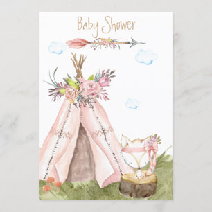 *~* Stammesfürst Boho Fox Wald Einladung