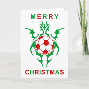 Stammesfußball-Weihnachten Feiertagskarte