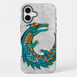 Stammesgator-Kunst iPhone 16 Plus Hülle