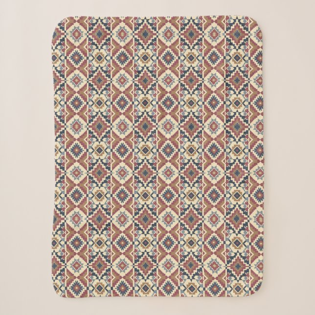 Stammesgeometrisches Muster Sherpadecke (Vorderseite)