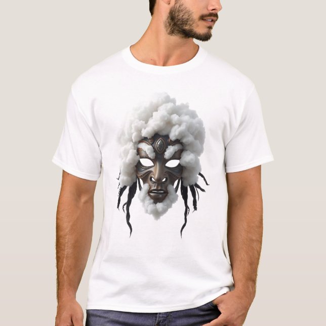 Stammesgesicht in Wolken - Inspirierend Art T - Sh T-Shirt (Vorderseite)