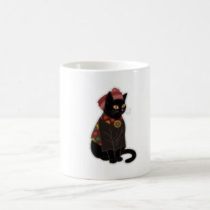 Stammeshäuptling Schwarze Katze Tragetasche Kaffeetasse