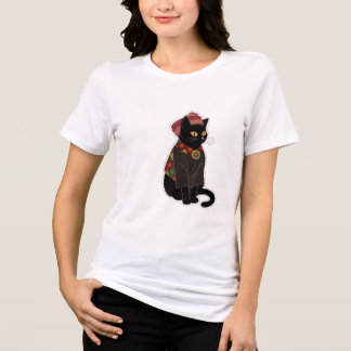 Stammeshäuptling Schwarze Katze Tragetasche Tri-Blend Shirt