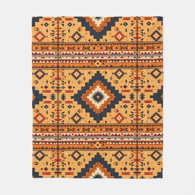 Stammesinspiriert Fleecedecke (Vorderseite)