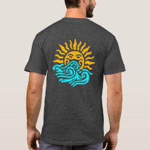 Stammeskunst Sonne und Ozeanwellen T-Shirt