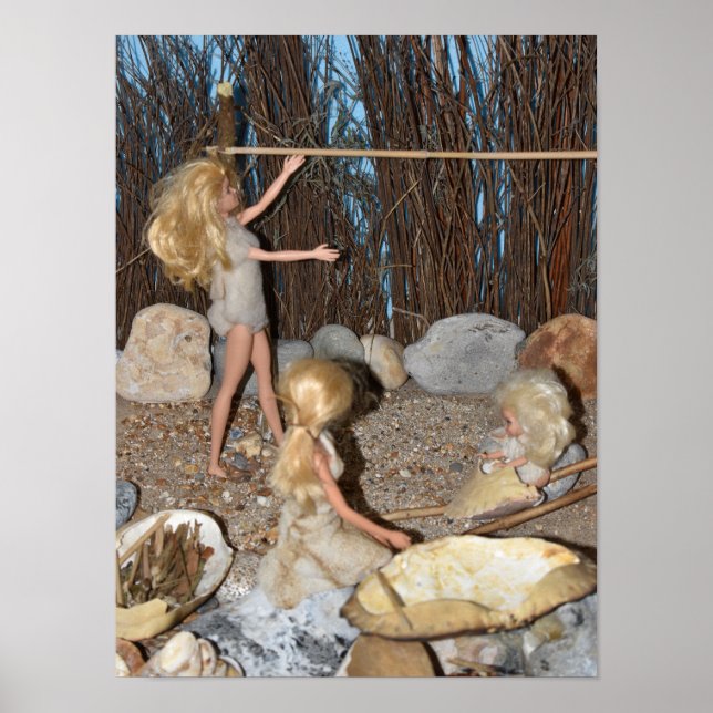 Stammesleben im Lager. Poster (Vorne)