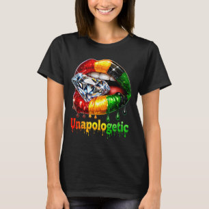 Stammeslippen schwarze Frau Stolz starke Melanin K T-Shirt