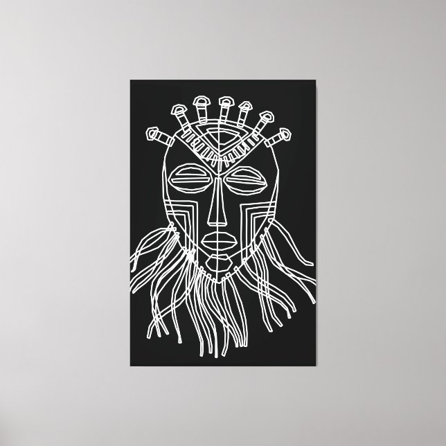 Stammesmaske Leinwanddruck (Vorderseite)